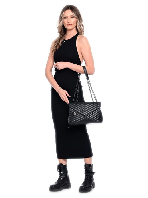 Luisa Vannini Negro Bolso de cuero - Image 5