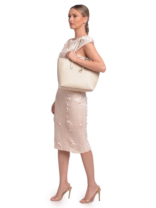 Roberta M Beige Bolso de cuero - Image 5