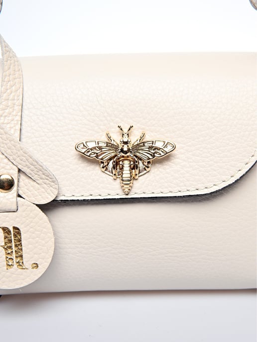 Anna Luchini Beige Bolso de cuero - Image 3