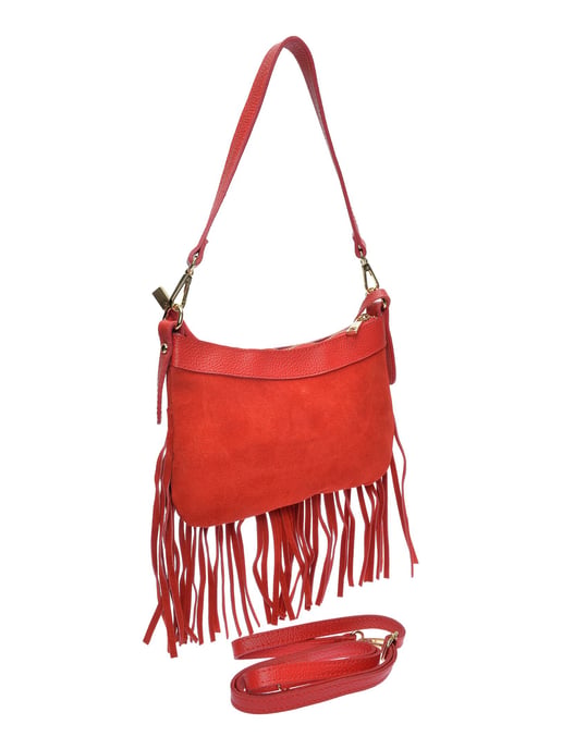 Anna Luchini Rojo Bolso de cuero - Image 2