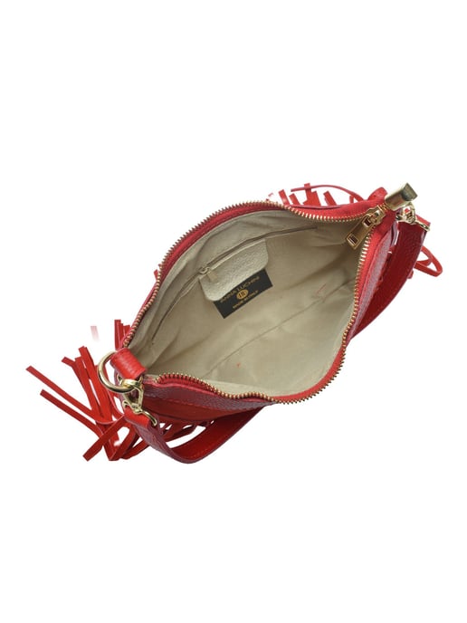 Anna Luchini Rojo Bolso de cuero - Image 4