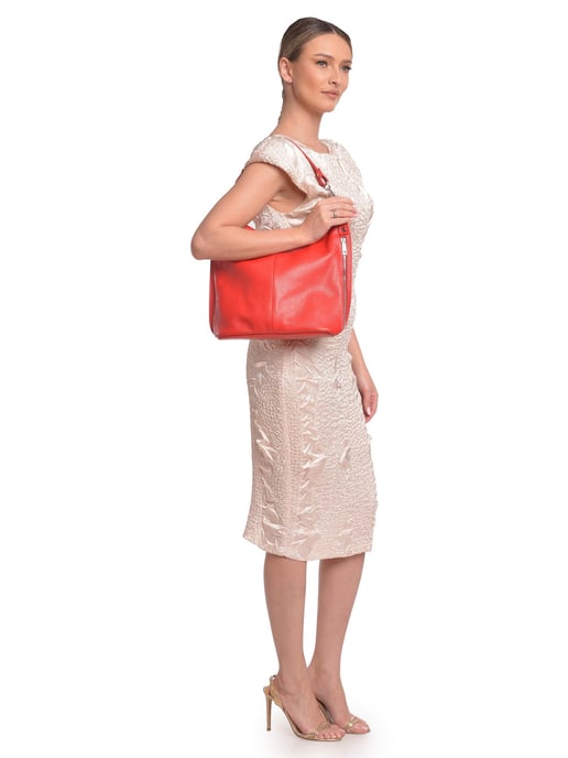 Roberta M Rojo Bolso de cuero - Image 5