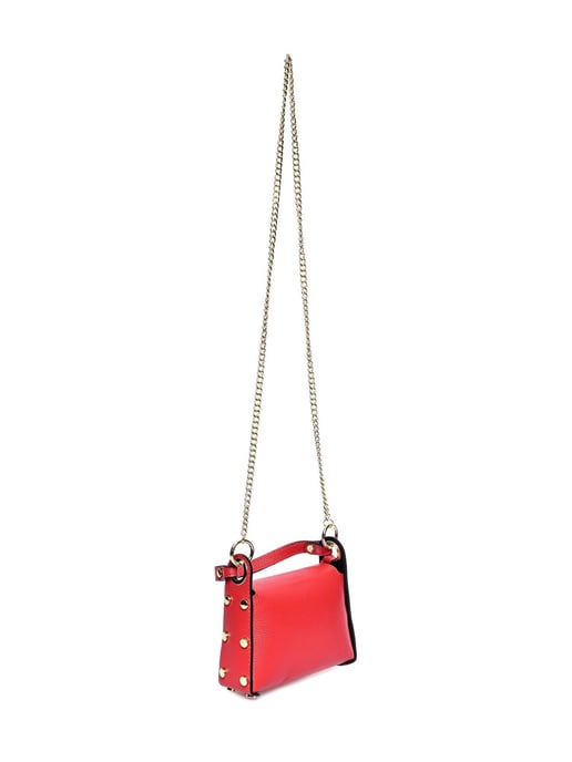 Anna Luchini Rojo Bolso de cuero - Image 2