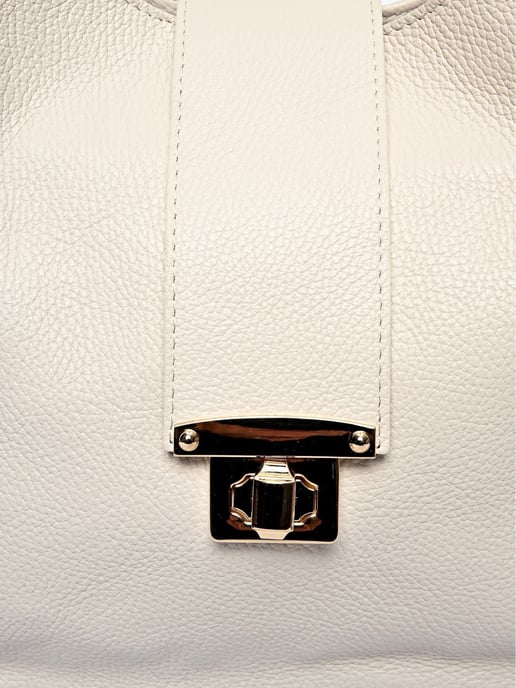 Roberta M Beige Bolso de cuero - Image 3