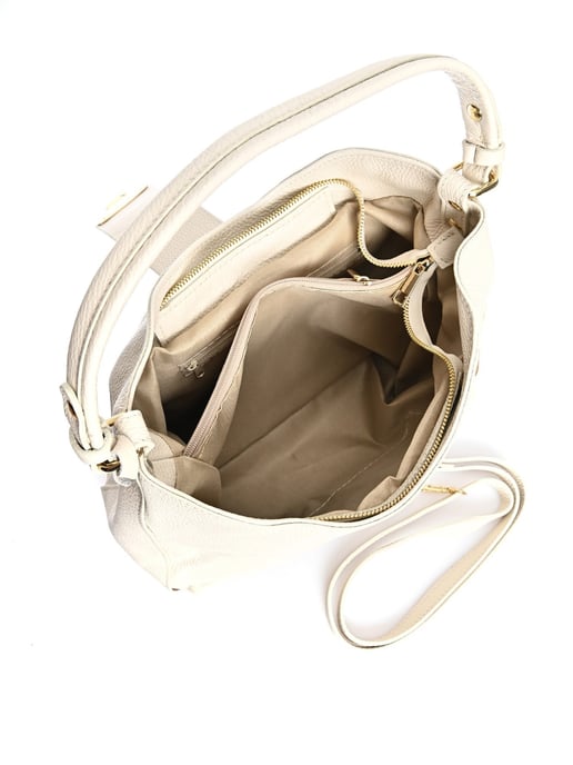 Roberta M Beige Bolso de cuero - Image 4