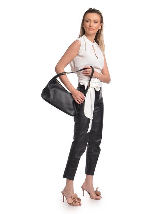 Isabella Rhea Negro Bolso de cuero - Image 5
