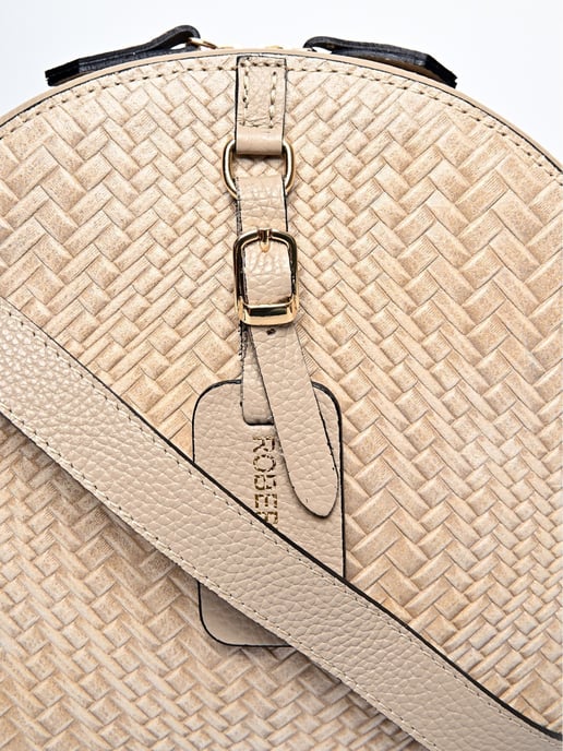 Roberta M Beige Bolso de cuero - Image 3