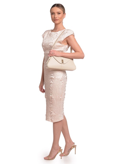 Roberta M Beige Bolso de cuero - Image 5