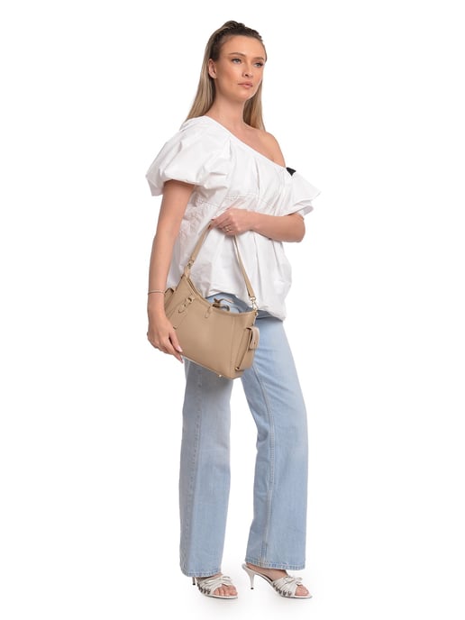 Anna Luchini Beige Bolso de cuero - Image 5