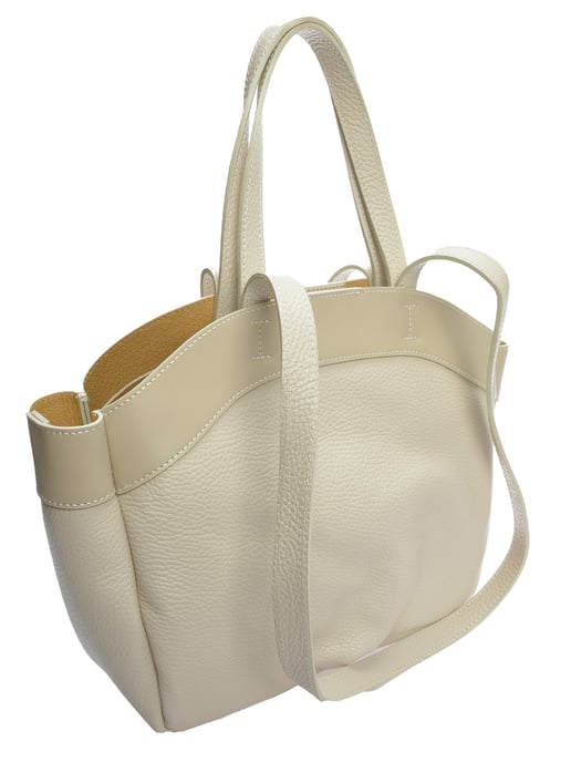 Anna Luchini Beige Bolso de cuero - Image 2