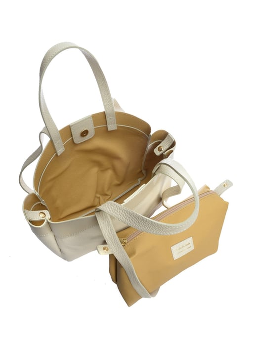 Anna Luchini Beige Bolso de cuero - Image 4