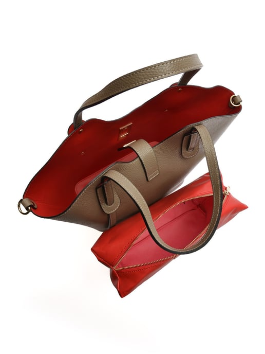 Isabella Rhea Beige Bolso de cuero - Image 4
