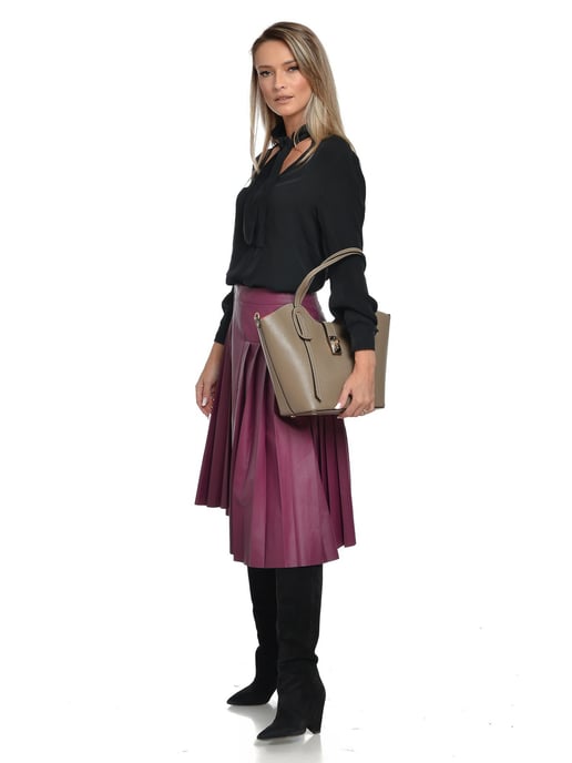 Isabella Rhea Beige Bolso de cuero - Image 5