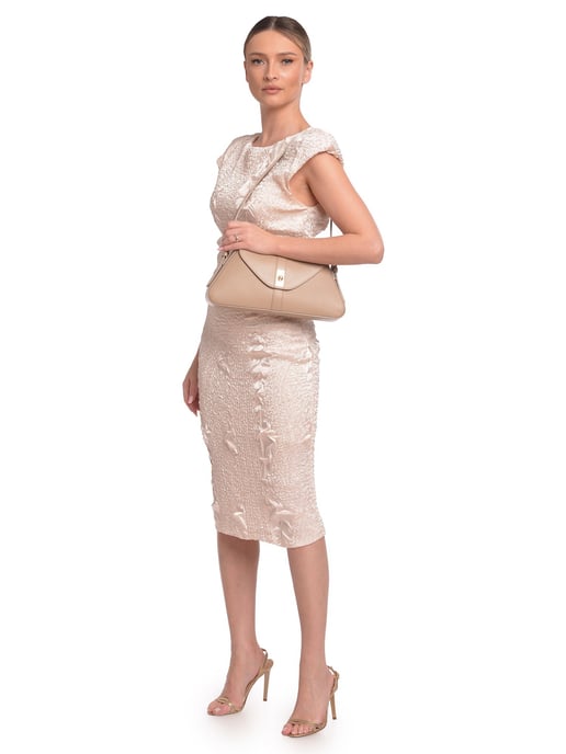 Roberta M Beige Bolso de cuero - Image 5
