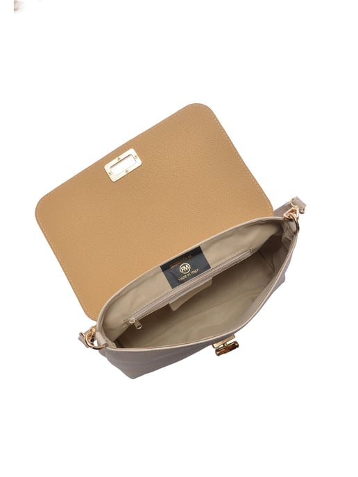 Roberta M Beige Bolso de cuero - Image 4