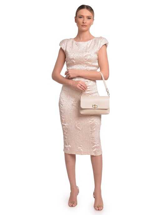 Roberta M Beige Bolso de cuero - Image 5