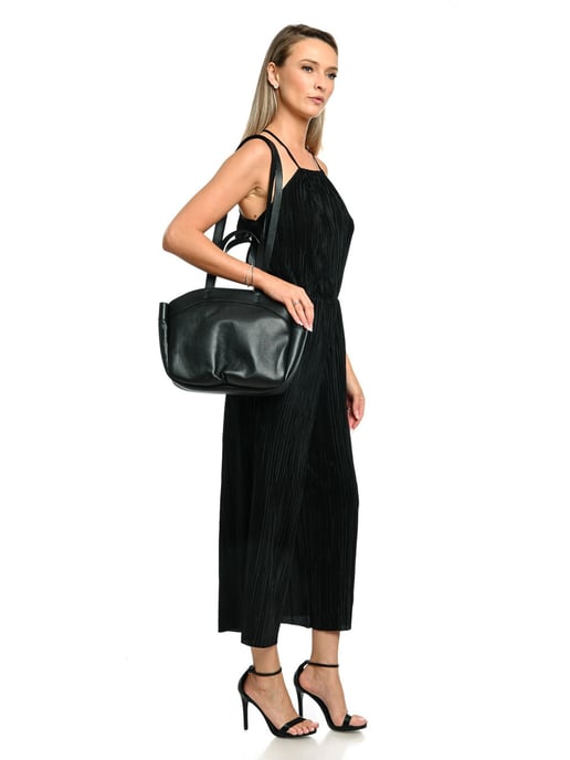 Anna Luchini Negro Bolso de cuero - Image 5
