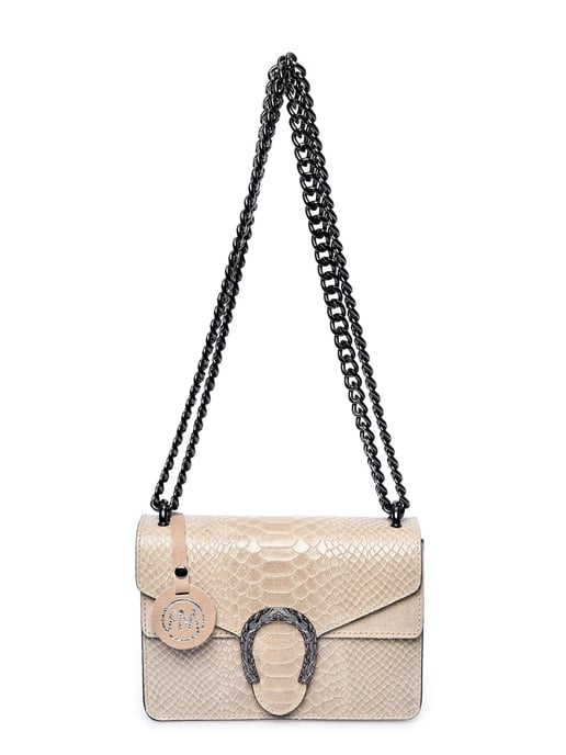 Roberta M Beige Bolso de cuero - Image 1