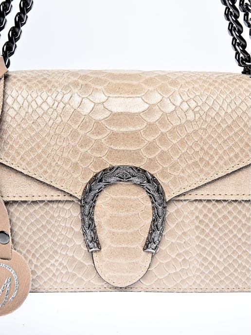 Roberta M Beige Bolso de cuero - Image 3