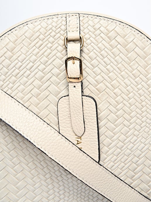 Roberta M Beige Bolso de cuero - Image 3