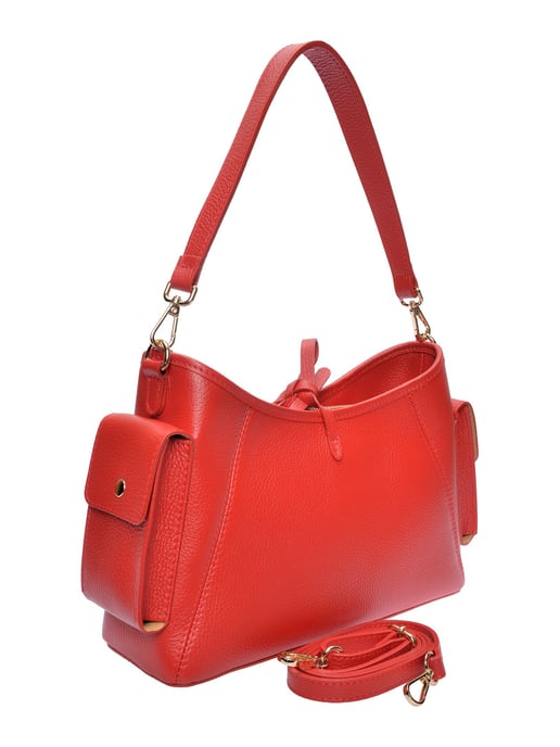 Anna Luchini Rojo Bolso de cuero - Image 2