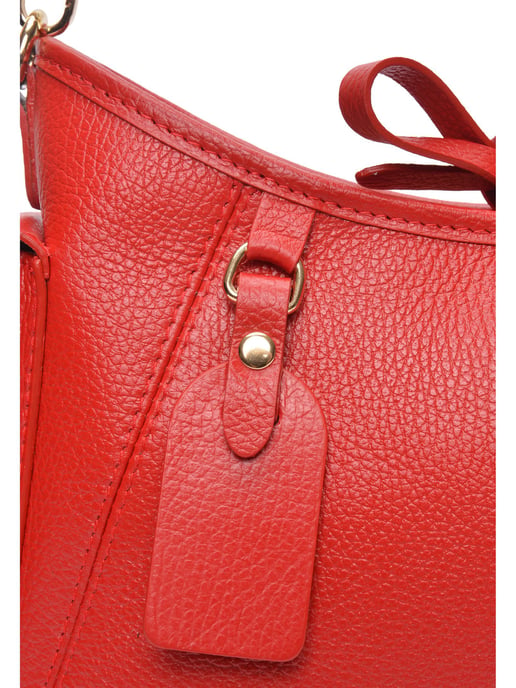 Anna Luchini Rojo Bolso de cuero - Image 3