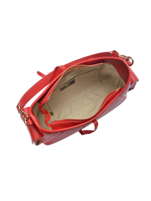 Anna Luchini Rojo Bolso de cuero - Image 4