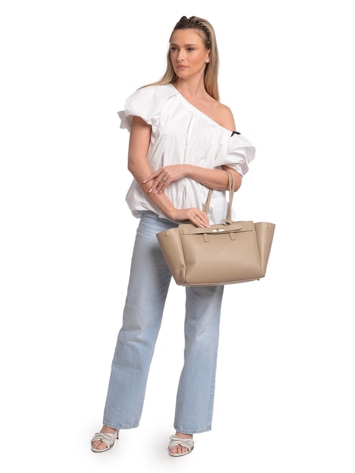 Isabella Rhea Beige Bolso de cuero - Image 5