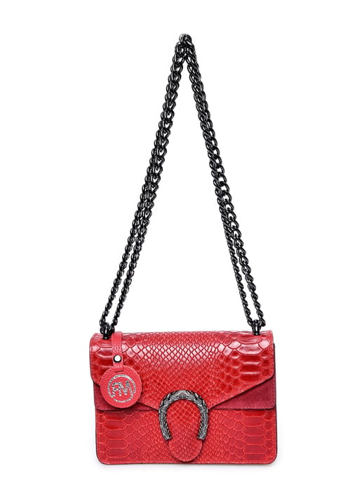 Roberta M Rojo Bolso de cuero - Image 1