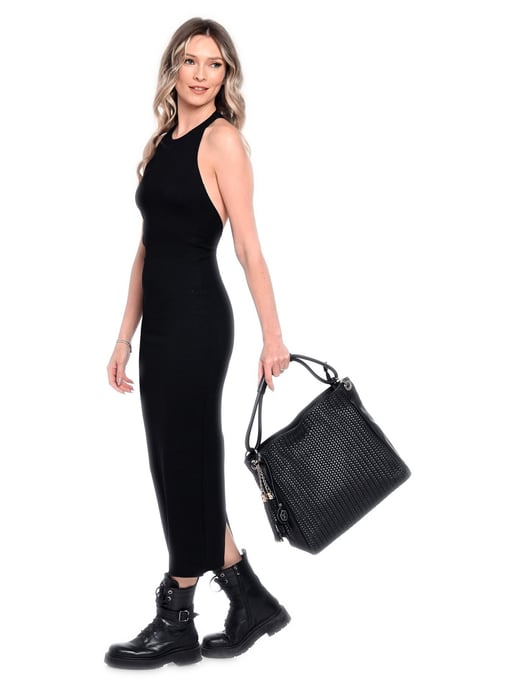 Luisa Vannini Negro Bolso de cuero - Image 5