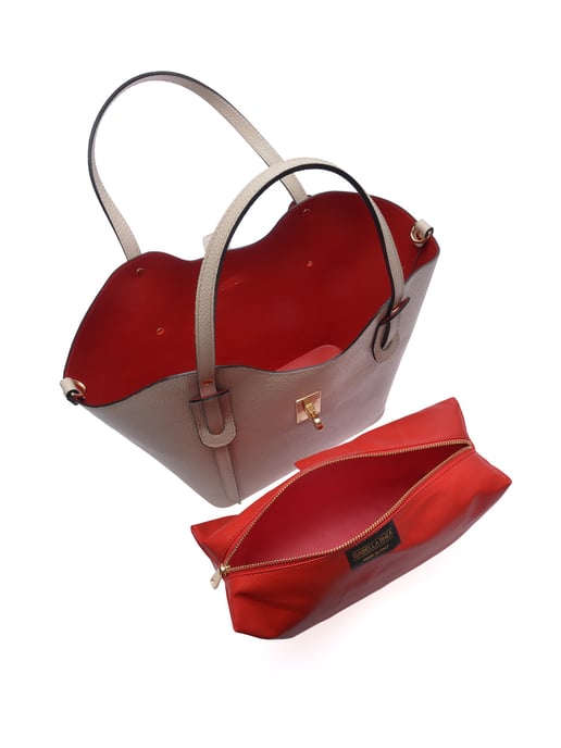 Isabella Rhea Beige Bolso de cuero - Image 4