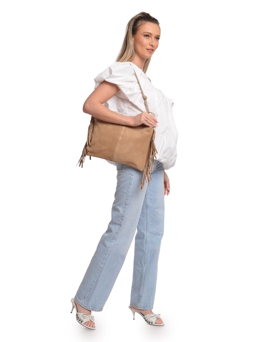 Isabella Rhea Beige Bolso de cuero - Image 5