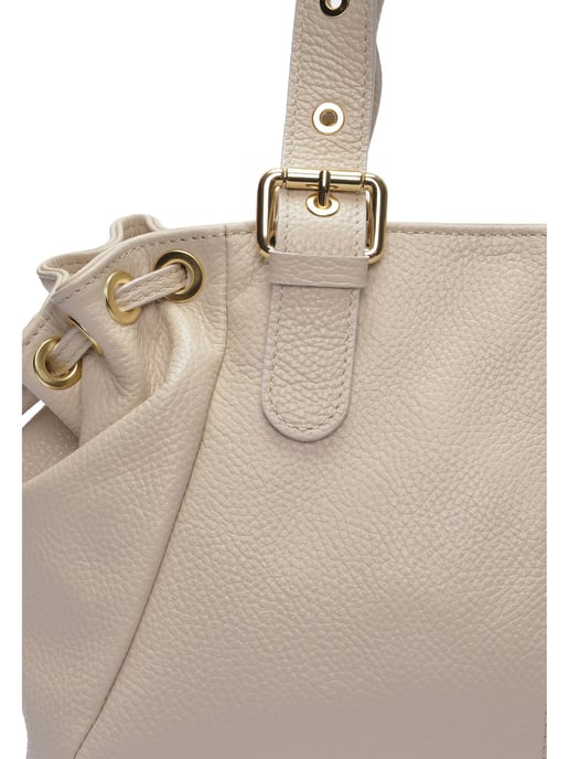 Anna Luchini Beige Bolso de cuero - Image 3