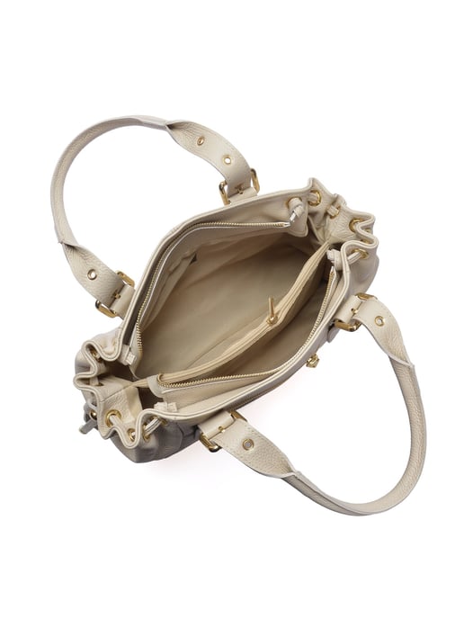 Anna Luchini Beige Bolso de cuero - Image 4