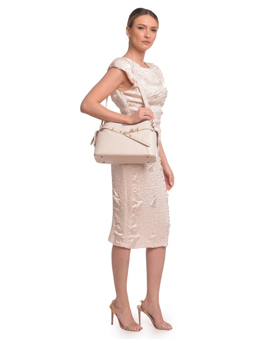 Roberta M Beige Bolso de cuero - Image 5