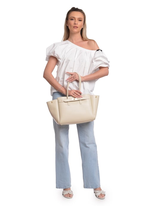 Isabella Rhea Beige Bolso de cuero - Image 5