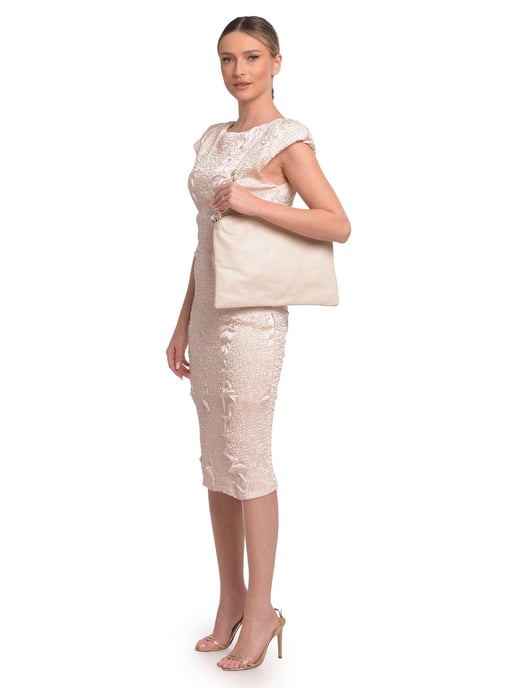 Luisa Vannini Beige Bolso de cuero - Image 5