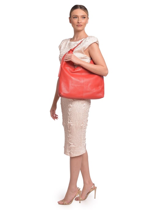 Roberta M Rojo Bolso de cuero - Image 5