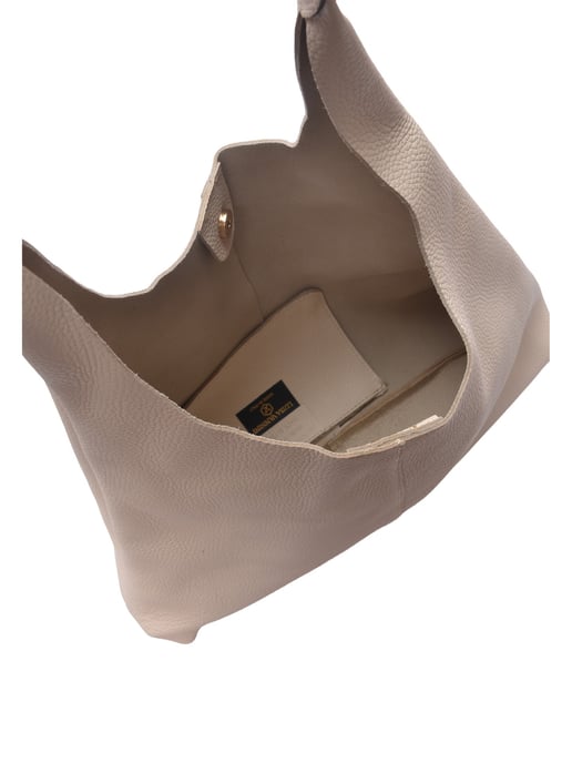 Luisa Vannini Beige Bolso de cuero - Image 4