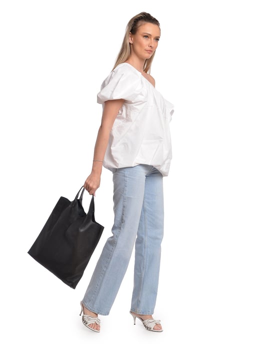 Anna Luchini Negro Bolso de cuero - Image 5