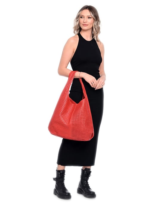 Luisa Vannini Rojo Bolso de cuero - Image 5