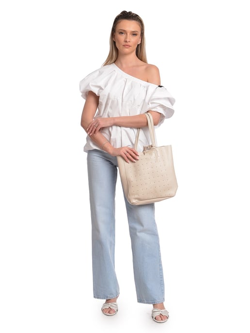 Isabella Rhea Beige Bolso de cuero - Image 5