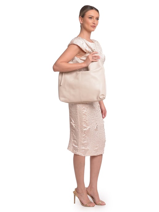 Roberta M Beige Bolso de cuero - Image 5