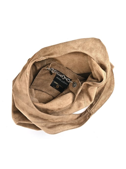 Anna Luchini Beige Bolso de cuero - Image 4