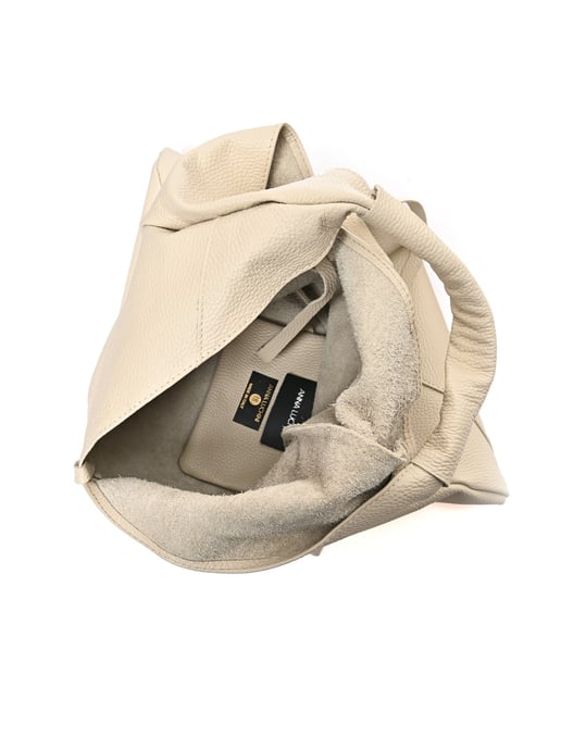 Anna Luchini Beige Bolso de cuero - Image 4