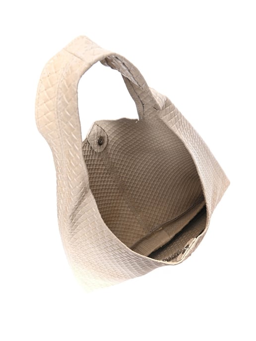 Luisa Vannini Beige Bolso de cuero - Image 4