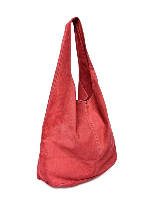 Anna Luchini Rojo Bolso de cuero - Image 2