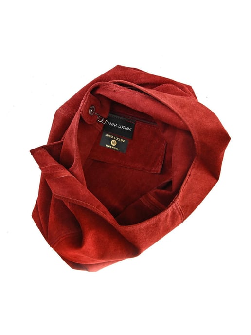 Anna Luchini Rojo Bolso de cuero - Image 4