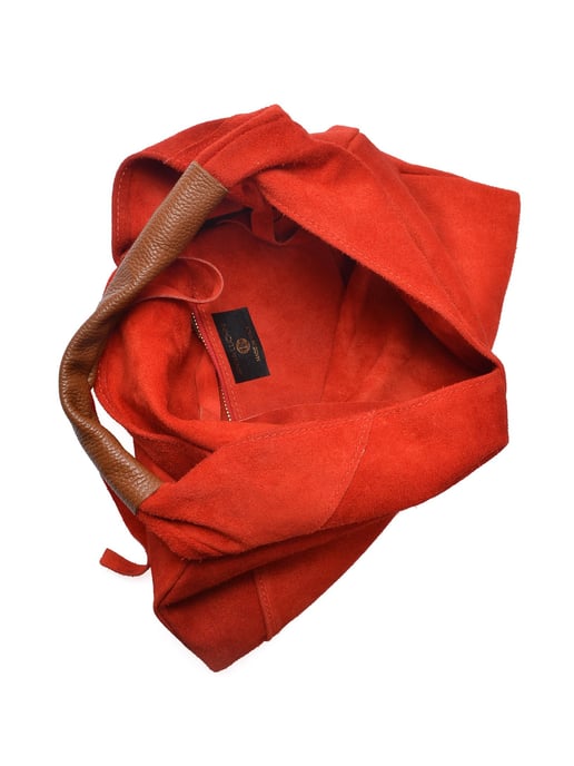 Anna Luchini Rojo Bolso de cuero - Image 4