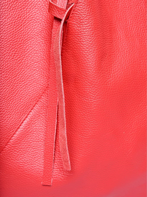 Anna Luchini Rojo Bolso de cuero - Image 3